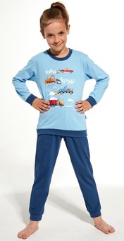 Piżama Cornette Kids Boy 477/129 Snow dł/r 86-128 niebieski