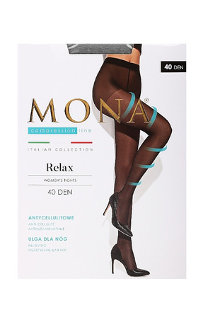 Rajstopy Mona Relax 40 den 2-4 grafitowy