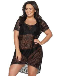 SP 22 GLAMOUR Sukienka plażowa z koronkowego plenu S-2XL