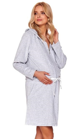 1008 Szlafrok damski welur/zamek bawełna 2XL-3XL 