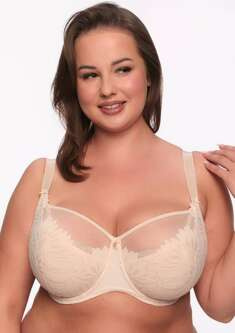 BSM KETO MAXI BEŻ Biustonosz semi soft na duży biust do L