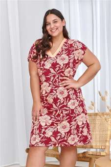 BLOSSOM 2926 Koszula nocna kr/r z bawełny 2XL-3XL