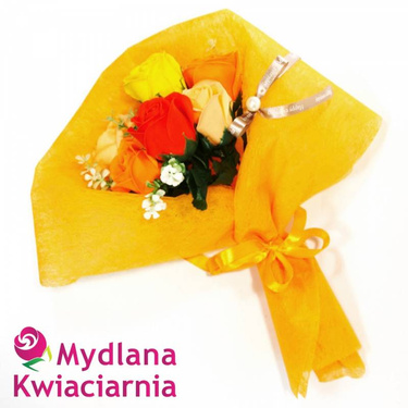 BUKIET 7 RÓŻ mydlanych 