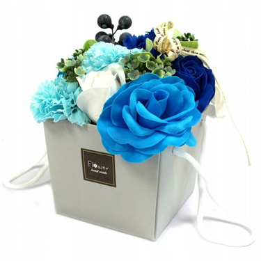 FLOWER BOX kompozycja 10 mydlanych kwiatów
