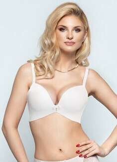 CHLOE NEW ECRU Biustonosz push-up bez fiszbin do F