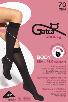 Podkolanówki Gatta Body RELAXmedica 70 den nero