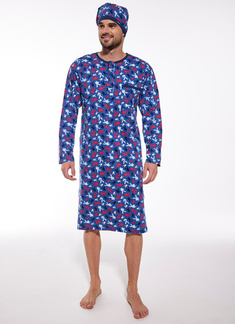 110/24 PLAYBOY Koszula nocna męska dł/r z bawełny S-2XL