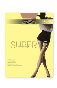 Rajstopy Omsa Super 15 den Maxi 5-XL beige naturel/odc.beżowego