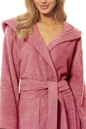 2102 Długi szlafrok damski FROTTE z bawełny S-2XL 