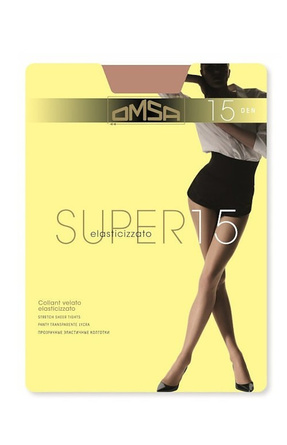 Rajstopy Omsa Super 15 den Maxi 5-XL beige naturel/odc.beżowego
