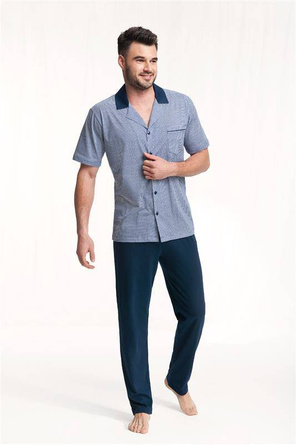 Piżama Luna 770 kr/r M-2XL męska granatowy