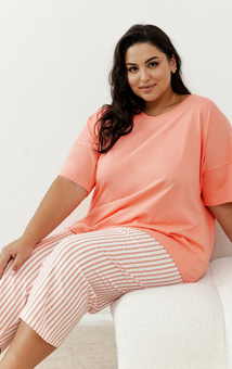 ELOISE 3370 Piżama damska kr/r bawełna 4XL-6XL