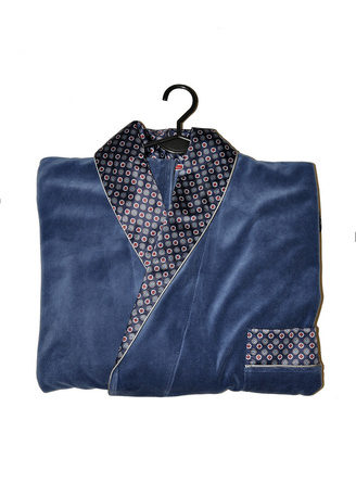 773 BONJOUR DŁUGI Welurowy szlafrok długi z bawełną 3XL-4XL