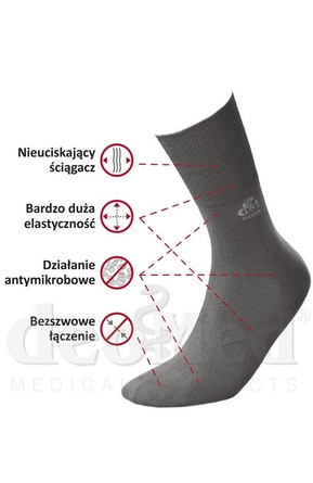 DEO MED ZDROWOTNE/BAMBOO skarpetki bezuciskowe 35-46