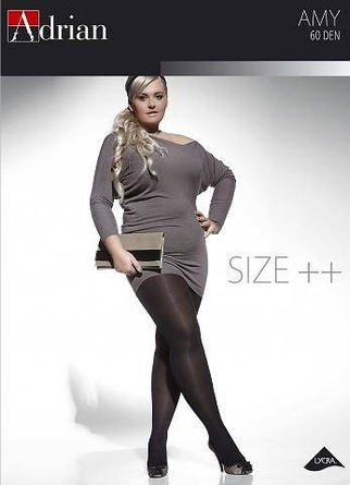 Rajstopy Adrian Amy Size++ 60 den 6-XXL nero/czarny